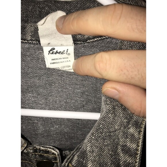 VTG Custom Hand painted Throwback Denim Misfits 80s Jacket XL Punk Rockstar - Picture 5 of 9